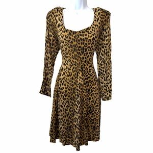 Vintage Leopard Print 1990s Twist Dress by American Angel